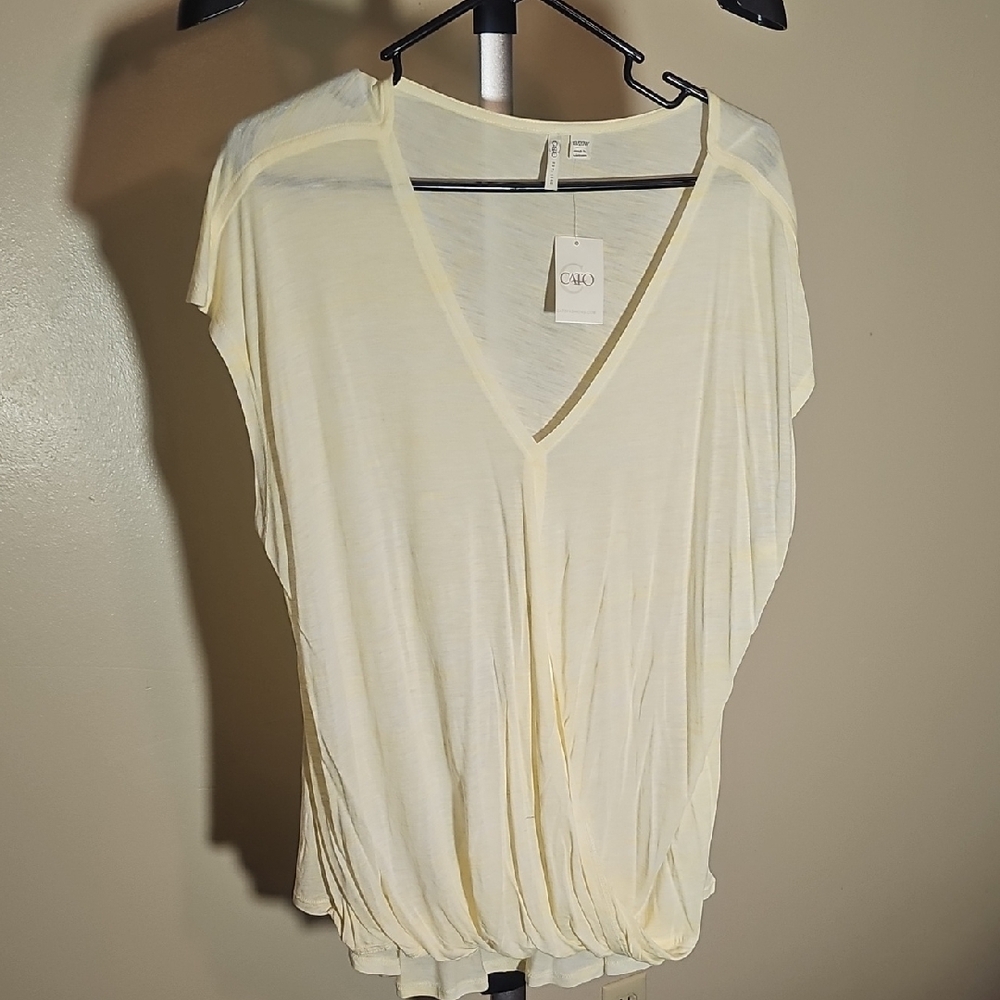 Cato Cream Dolman Sleeve Blouse with Draped Style